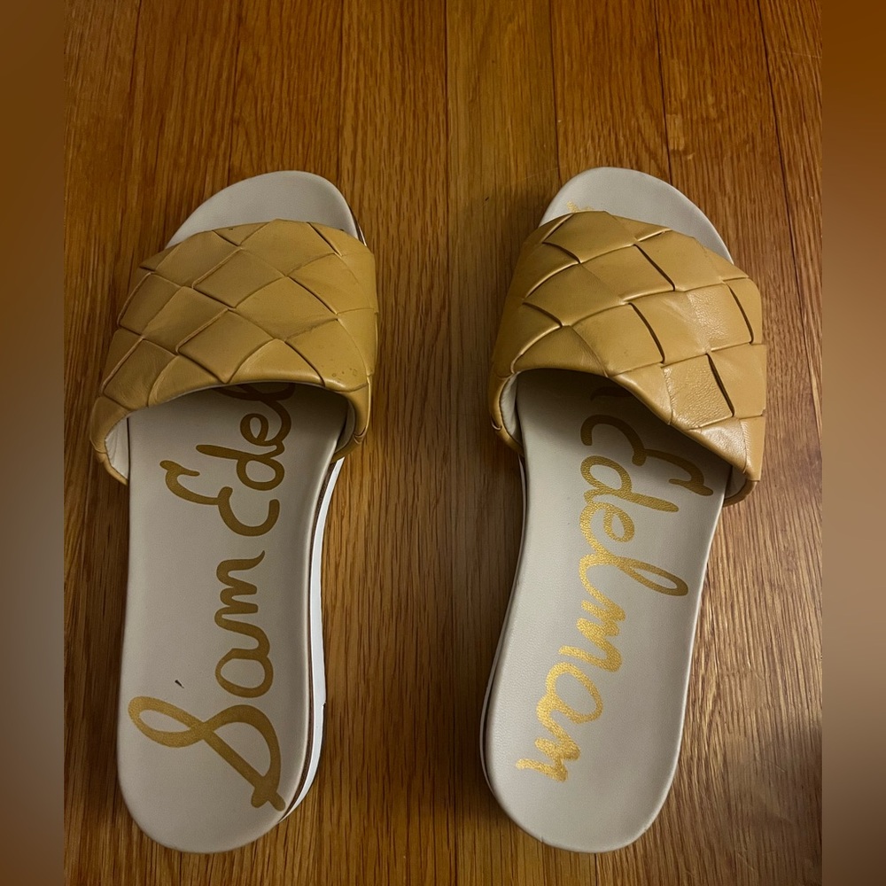 Sam Edelman Camel Woven Slides